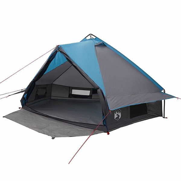 vidaXL Tenda Teepee com telhado Azul e Cinza 490 x 410 x 210 cm