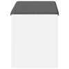 vidaXL Banco de Hall com almofada Branco 83 x 38 x 45 cm