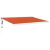 vidaXL Toldo retr&aacute;til 4,5x3 m tecido e alum&iacute;nio laranja e castanho
