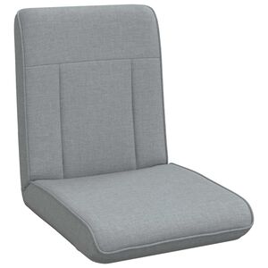 vidaXL Cadeira de ch&atilde;o ajust&aacute;vel Cinzento-claro Tecido