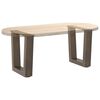 vidaXL P&eacute;s para mesa de centro em formato de V, 2 pe&ccedil;as, a&ccedil;o natural, 30x(30-31,3) cm, a&ccedil;o