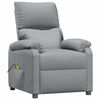 vidaXL Poltrona de massagens tecido cinzento-claro
