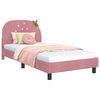 vidaXL Estrutura de Cama Infantil com Cabeceira Rosa 80 x 200 cm