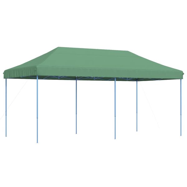 vidaXL Tenda para festas pop-up dobrável 580x292x315 cm verde