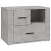 vidaXL Mesa de cabeceira 60x36x45 cm derivados madeira cinza cimento