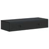 vidaXL Mesa Lateral de Parede Preto 87,5 x 34,5 x 17 cm