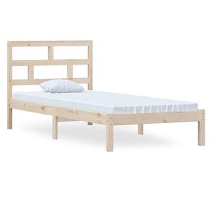 vidaXL Estrutura de cama 100x200 cm pinho maci&ccedil;o