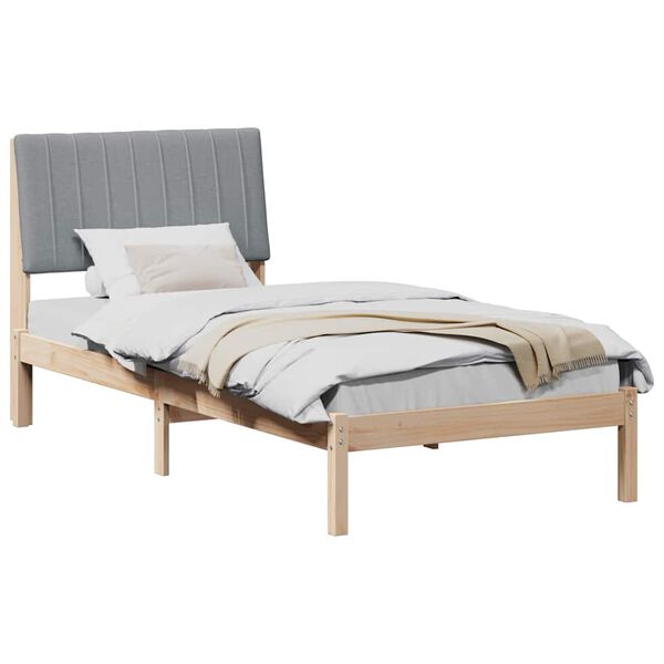 vidaXL Estrutura da Cama com cabeceira Castanho 90 x 190 cm