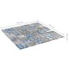 vidaXL Azulejo Mosaico 11 pcs Cinza e Azul 50 x 50 cm Vidro