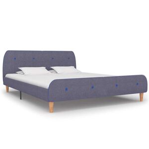 vidaXL Estrutura de cama sem colch&atilde;o 150x200 cm tecido cinzento-claro