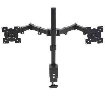 vidaXL Suporte monitor p/ secretária 32" altura ajustável braço duplo