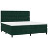 vidaXL Cama com molas/colch&atilde;o 200x200 cm veludo verde-escuro