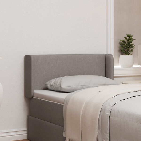 vidaXL Orelha de Cabeceira Cinzento-acastanhado 40,5 x 40,5 x 4 cm