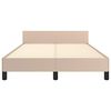 vidaXL Estrutura cama c/ cabeceira sem colchão 120x200 cm cappuccino
