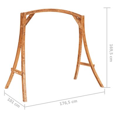 vidaXL Estrutura de baloiço madeira curvada maciça c/ acabamento teca