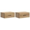 vidaXL Gabinete de Canto Montado na Parede 2 pcs Carvalho Arttisan