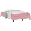 vidaXL Cama Box com colch&atilde;o Rosa 120 x 190 cm tecido
