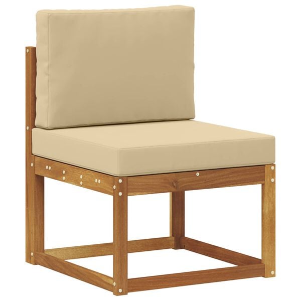 vidaXL Conjunto de Sof&aacute;s para Exterior 7 pcs Natural e Bege