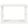 vidaXL Suporte de lenha p/ exterior 108x52x74 cm pinho maciço branco