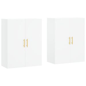 vidaXL Arm&aacute;rios de parede 2 pcs 69,5x34x90 cm branco