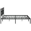 vidaXL Estrutura de cama com cabeceira 200x200 cm metal preto