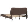 vidaXL Estrutura de cama sem colch&atilde;o Hvar couro artificial 140x190cm castanho