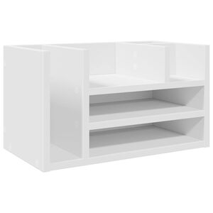vidaXL Organizador de secret&aacute;ria 44,5x24x25cm derivados madeira branco