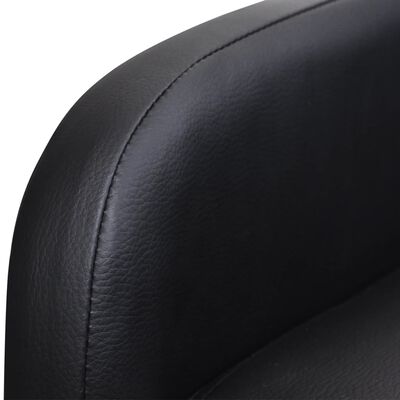 vidaXL Poltrona reclinável em couro artificial preto