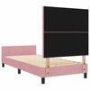 vidaXL Cama Box com cabeceira Rosa 90 x 190 cm Veludo