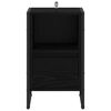 vidaXL Mesa-de-cabeceira com gaveta Carvalho Preto 39,5 x 30 x 50 cm