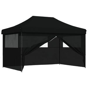 vidaXL Tenda de Festa 292 x 440 x 315 cm Preto Tecido Oxford