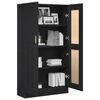 vidaXL Gabinete de Livros Carvalho Preto 82,5 x 30,5 x 150 cm