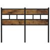 vidaXL Cabeceira de cama 120 cm deriv. madeira/ferro carvalho fumado