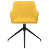 vidaXL Cadeiras de jantar girat&oacute;rias 4 pcs tecido amarelo