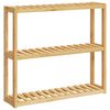 vidaXL Unidade de 3 prateleiras de parede p/ WC 60x15x54 cm bambu