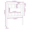 vidaXL Cabeceira de cama 81x4x100 cm pinho maciço cinzento