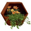 vidaXL Vasos/floreiras de parede 2 pcs a&ccedil;o corten cor enferrujado