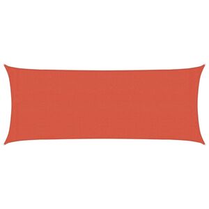 vidaXL Para-sol estilo vela 160 g/m&sup2; 2x5 m PEAD terracota