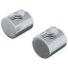 vidaXL Porcas de Barril 2 pcs Prateado M6 x 12 mm Metal