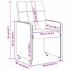 vidaXL Cadeiras de Jantar com Rodas 2 pcs Cinzento escuro tecido