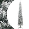 vidaXL Árvore de Natal fina c/ suporte e flocos de neve 270 cm PVC