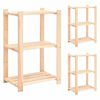 vidaXL 3 unidades arruma&ccedil;&atilde;o 3 prateleiras 60x38x90cm pinho 150 kg