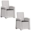 vidaXL Cadeira de Jardim Reclin&aacute;vel com Apar&ecirc;ncia de Rattan 2 unid. PP