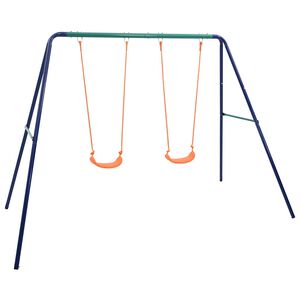 vidaXL Conjunto de baloi&ccedil;os com 2 lugares a&ccedil;o