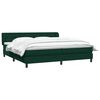 vidaXL Cama com molas/colch&otilde;es 180x210 cm veludo verde-escuro