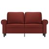 vidaXL Sof&aacute; de 2 lugares 120 cm couro artificial vermelho tinto