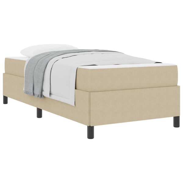 vidaXL Estrutura da Cama Cinza Verde Claro 90 x 190 cm tecido