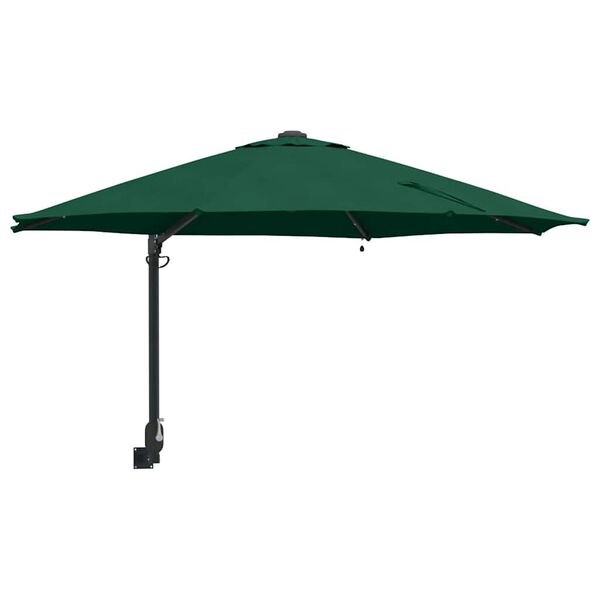 vidaXL Guarda-sol de Jardim Verde 248 x 248 x 148 cm Poli&eacute;ster e A&ccedil;o