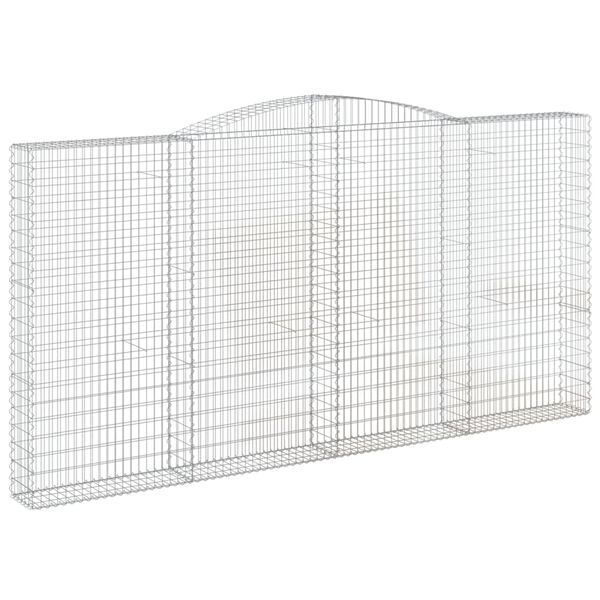 vidaXL Cestos gabi&atilde;o arqueados 9pcs 400x30x200/220cm ferro galvanizado