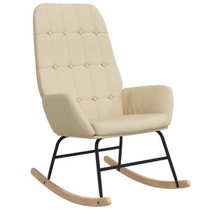 vidaXL Cadeira de baloi&ccedil;o tecido cor creme